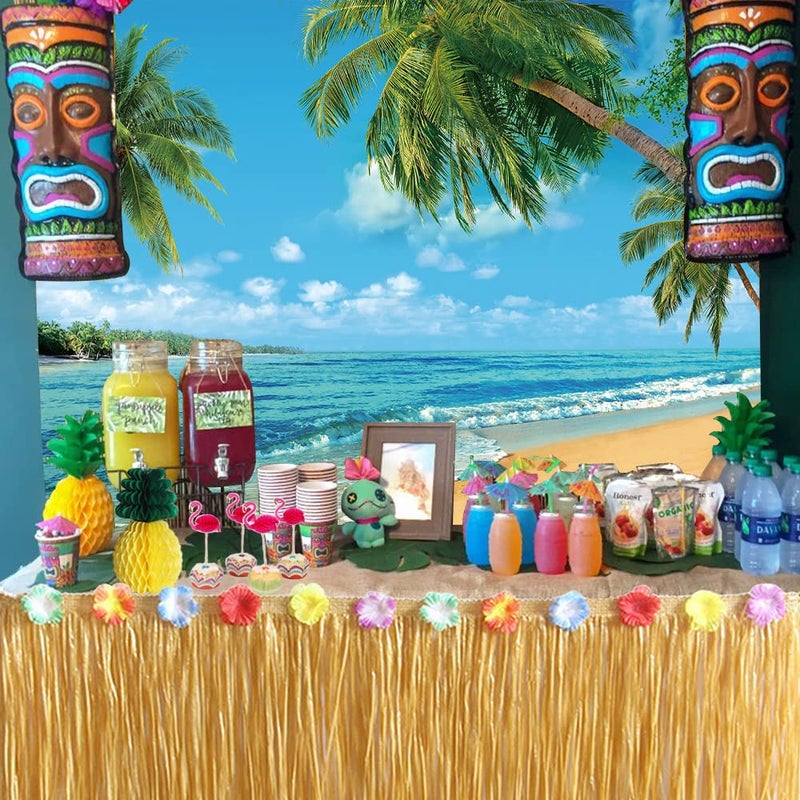 nn خلفيات شاطئ استوائي صيفي أشجار النخيل رمال خلفية شاطئ تصوير دش حفلة عيد ميلاد طفل زفاف ديكور استوديو 7x5 قدم - Image 4